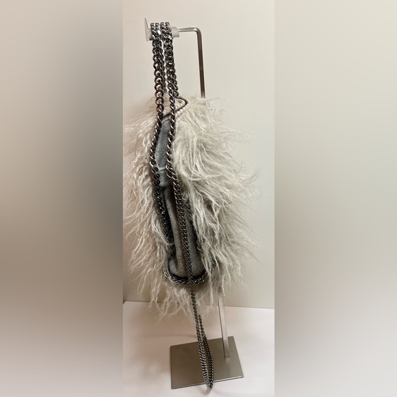STELLA MCCARTNEY Falabella Grey Faux Fur Cross Body - Picture 2 of 6
